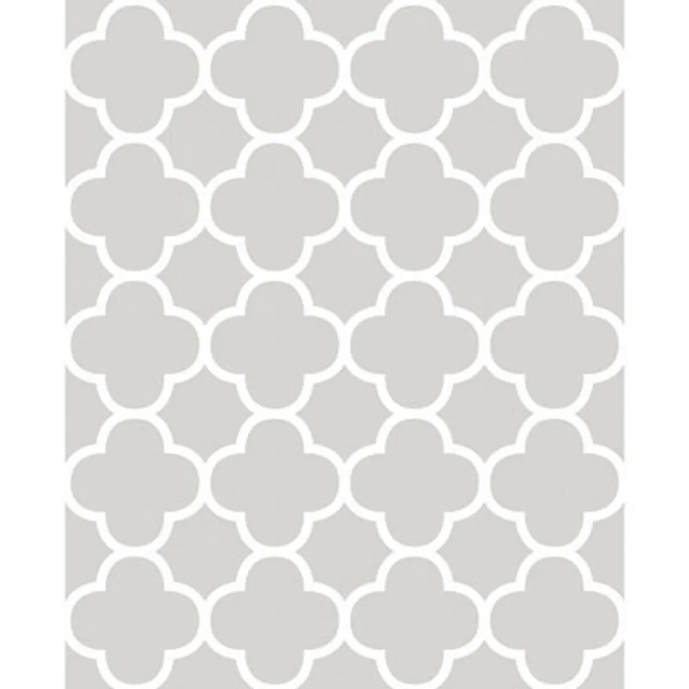 A-Street Prints Symetrie Quatrefoil Wallpaper - Origin Grey