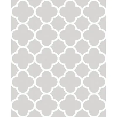 A-Street Prints Symetrie Quatrefoil Wallpaper - Origin Grey