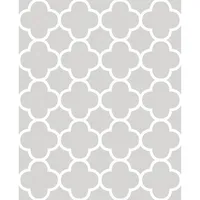 A-Street Prints Symetrie Quatrefoil Wallpaper - Origin Grey