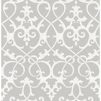 A-Street Prints Symetrie Ironwork Wallpaper - Axiom Grey