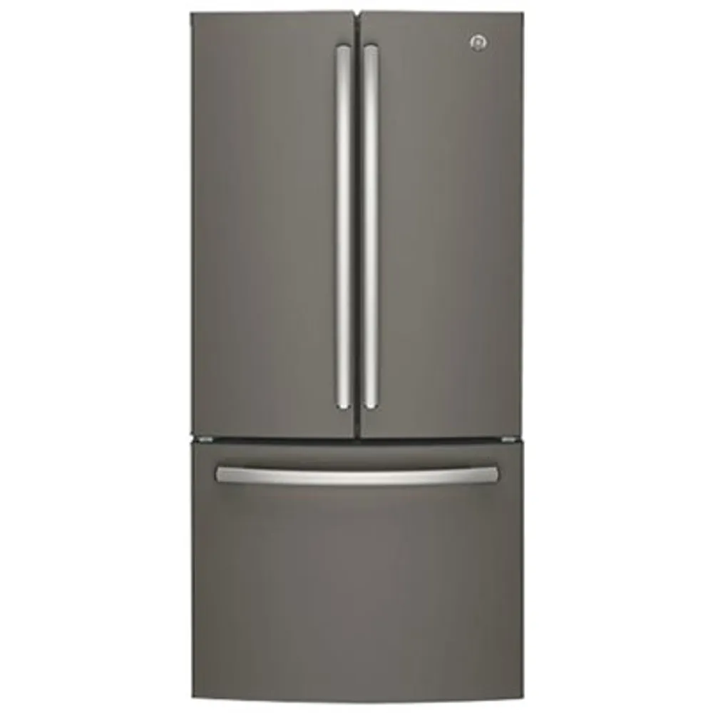 GE 33" 18.6 Cu. Ft. Counter-Depth French Door Refrigerator with LED Lighting (GWE19JMLES) - Slate