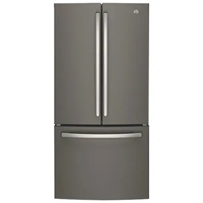 GE 33" 18.6 Cu. Ft. Counter-Depth French Door Refrigerator with LED Lighting (GWE19JMLES) - Slate