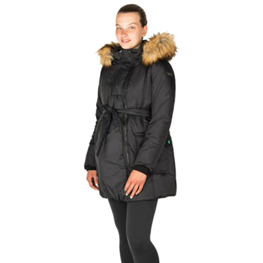 Modern Eternity Rachel Maternity Puffer Coat - X-Small - Black