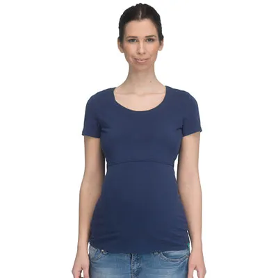 Modern Eternity Nia Maternity & Nursing Top - Medium - Navy