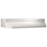 Broan 30" Under Cabinet Range Hood (BU230WW) - White on White
