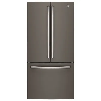 GE Profile 33" 24.8 Cu. Ft. French Door Refrigerator with Water & Ice Dispenser (PNE25NMLKES)-Slate