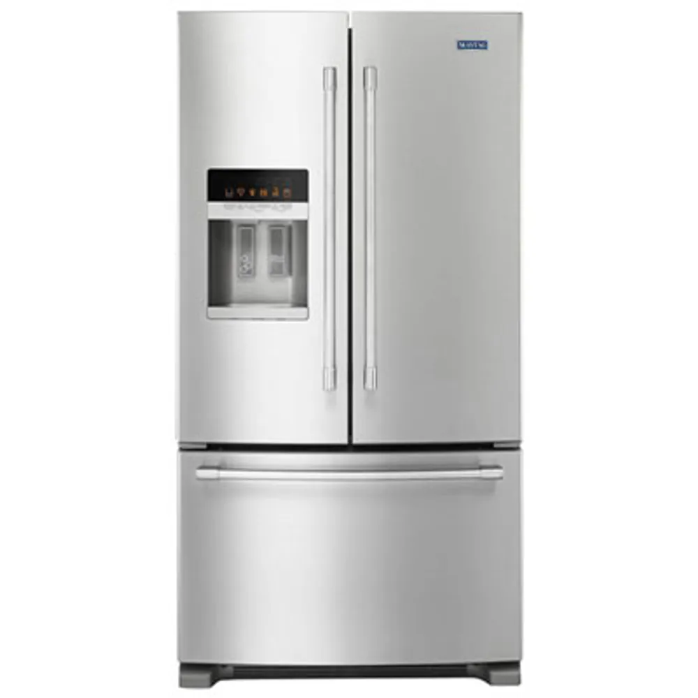 Maytag 36" 25 Cu. Ft. French Door Refrigerator with LED Lighting (MFI2570FEZ) - Stainless Steel