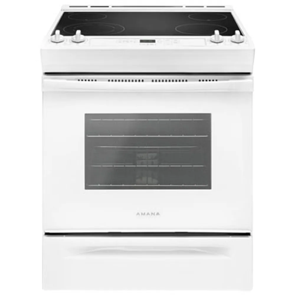 Amana 30" 4.8 Cu. Ft. Self-Clean Slide-In Electric Range (YAES6603SFW) - White