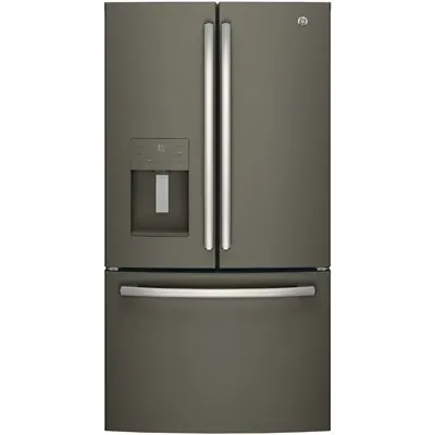 GE 36" 25.5 Cu. Ft. French Door Refrigerator with Water & Ice Dispenser (GFE26JMMES) - Slate
