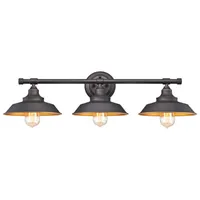 Iron Hill Rustic Country 3-Light Wall Lamp - Bronze