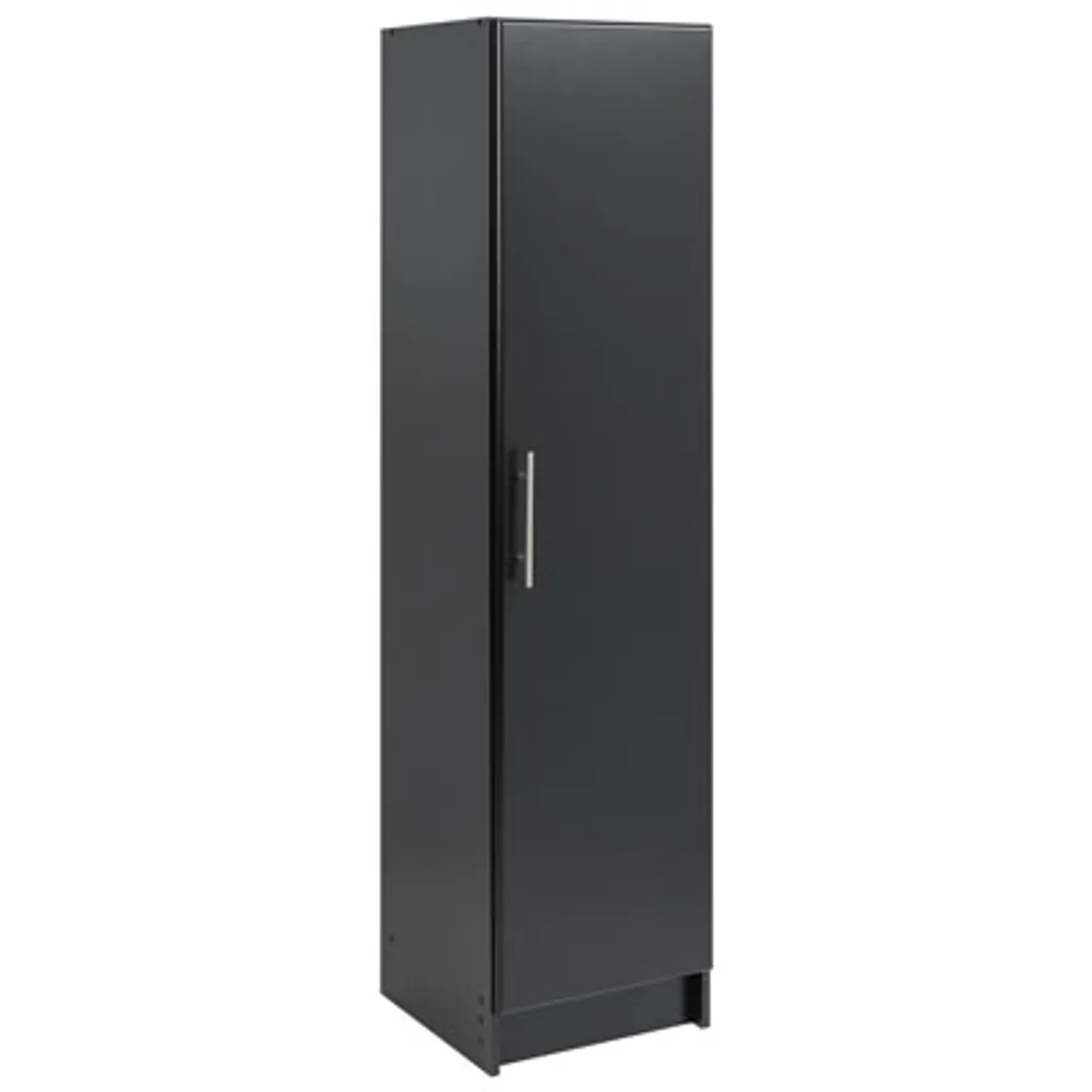 Elite Home Storage 65" 2-Shelf Wood Cabinet with Door - Black