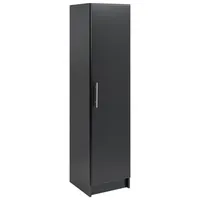 Elite Home Storage 65" 2-Shelf Wood Cabinet with Door - Black