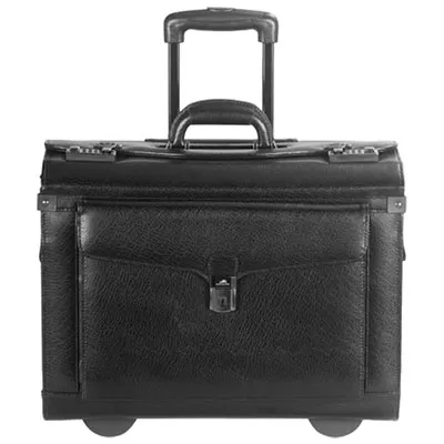 Mancini Business Leather 17" Laptop Catalog Case - Black (90459)