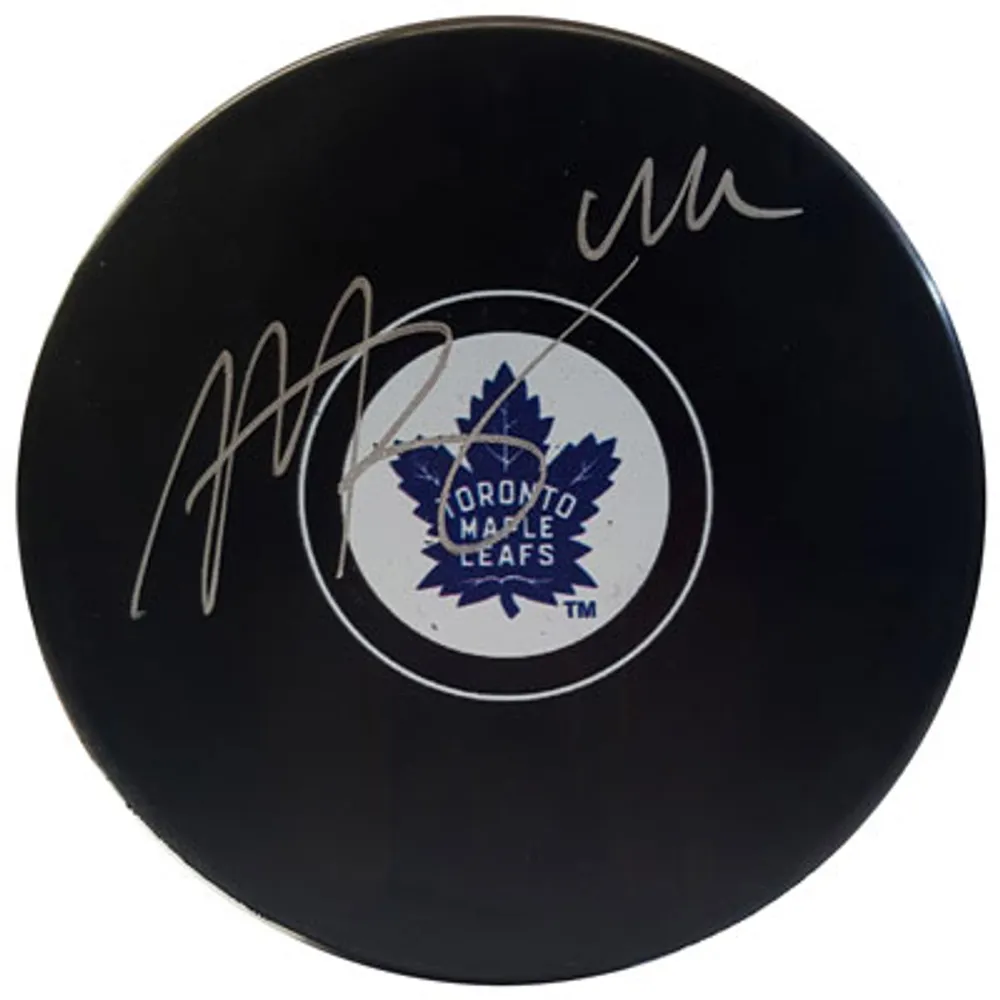 Frameworth Toronto Maple Leafs: Hockey Puck Signed By Morgan Rielly