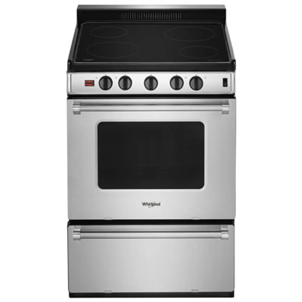 Whirlpool 24" 3.0 Cu. Ft. Freestanding Electric Range (YWFE50M4HS) - Stainless Steel