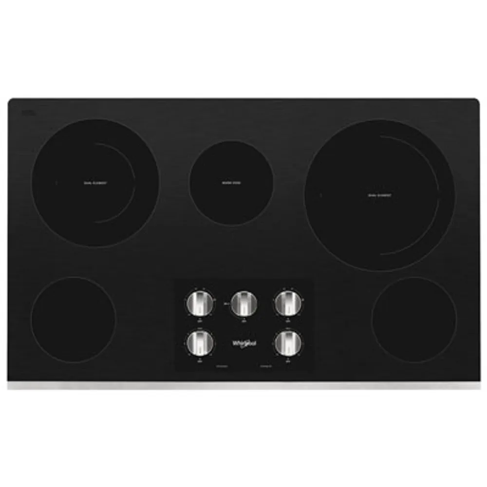 Whirlpool 36" 5-Element Electric Cooktop (WCE77US6HS) - Stainless Steel
