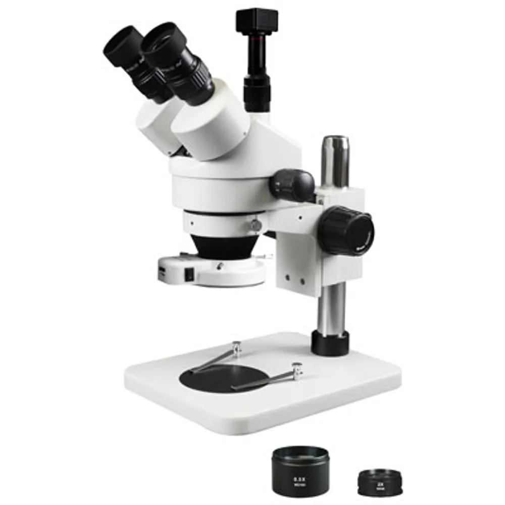 Walter Products 3.5x - 90x Trinocular Stereo Microscope with Built-in Camera (WP1FZIFR07DNS5)