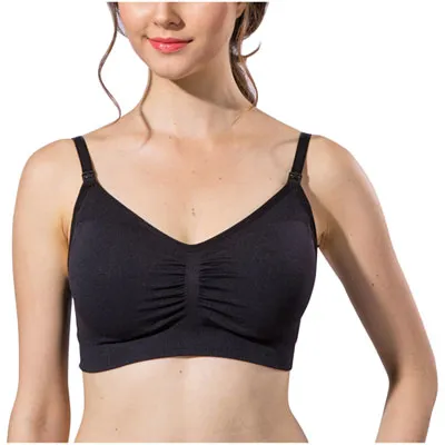 Modern Eternity Jade Seamless Nursing Bra - Large - Black