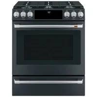 Café 30" 5.6 Cu. Ft. Self-Clean Convection 6-Burner Slide-In Gas Range (CCGS700P3MD1) - Black
