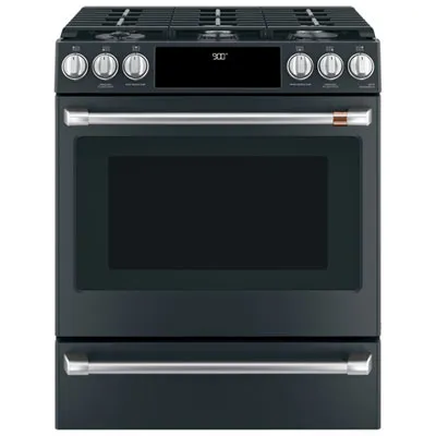 Café 30" 5.7 Cu. Ft. True Convection 6-Burner Slide-In Dual Fuel Range (CC2S900P3MD1) - Matte Black