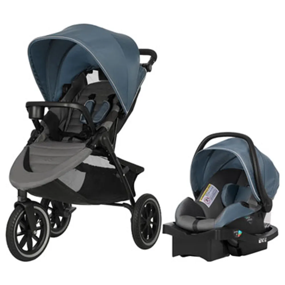Evenflo Folio3 Stroll & Jog Travel System with LiteMax 35 Infant Car Seat - Skyline