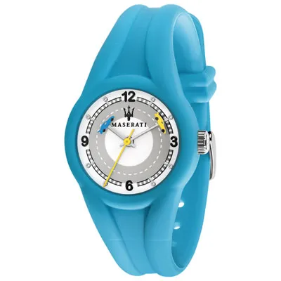Maserati Campione 28mm Kid's Sport Watch - Light Blue/Grey/White