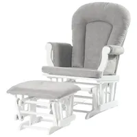 Child Craft Forever Eclectic Cozy Glider Glider and Ottoman Set - Matte White/Light Grey