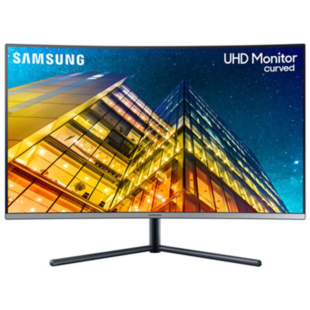 Samsung 32" 4K Ultra HD 60Hz 4ms GTG Curved VA LED Monitor (LU32R590CWNXZA) - Dark Blue-Grey