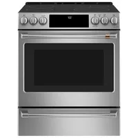 Café 30" True Convection 5-Element Slide-In Smooth Top Electric Range (CCES700P2MS1)-Stainless Steel