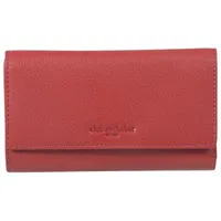 Club Rochelier Onyx RFID Leather Bi-fold Clutch Wallet - Red