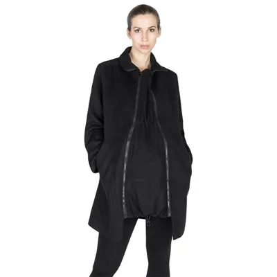 Modern Eternity Khloe Maternity Wool Coat - Large - Black
