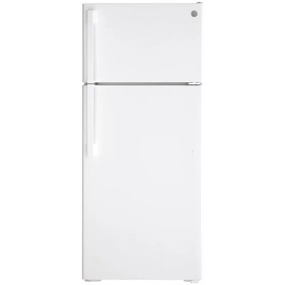 GE 28" 17.5 Cu. Ft. Top Freezer Refrigerator (GTE18DTNRWW) - White