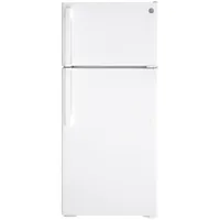 GE 28" 16.6 Cu. Ft. Top Freezer Refrigerator (GTE17DTNRWW) - White