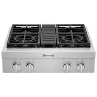 KitchenAid 30" 4-Burner Gas Cooktop (KCGC500JSS) - Stainless Steel
