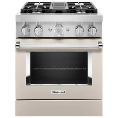 KitchenAid 30" 4.1 Cu. Ft. True Convection Freestanding Dual Fuel Range (KFDC500JMH) -Matte Milkshake