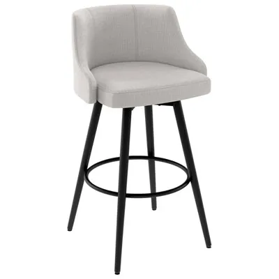 Duncan Transitional Counter Height Barstool - Pale Grey/Black