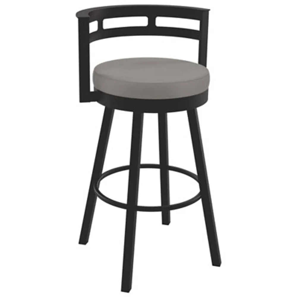 Render Contemporary Counter Height Barstool - Taupe Grey/Dark Brown