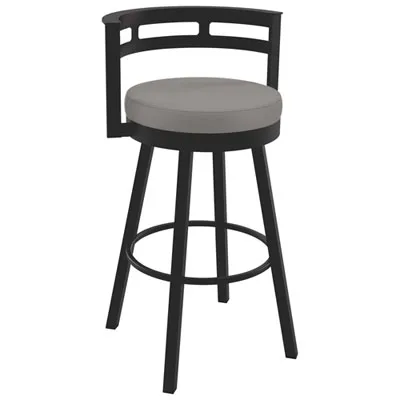 Render Contemporary Counter Height Barstool - Taupe Grey/Dark Brown