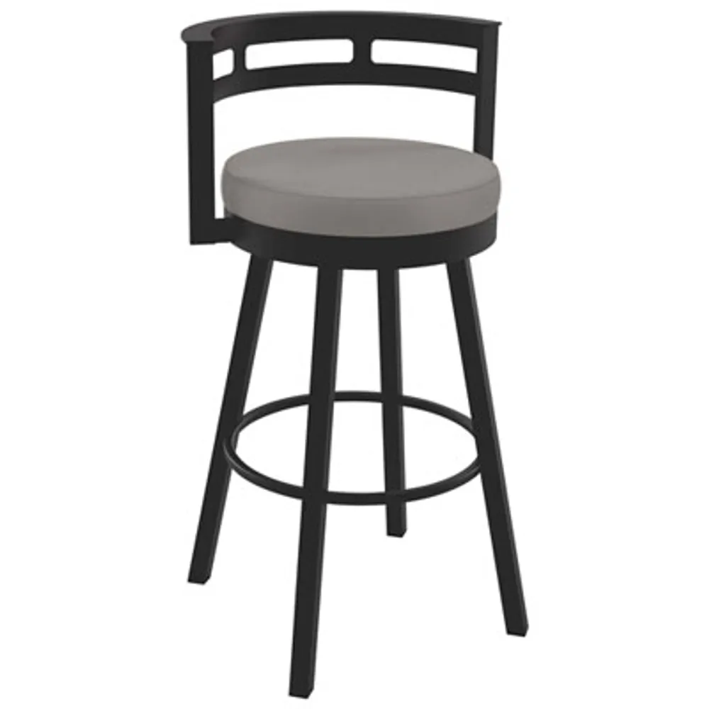 Render Contemporary Bar Height Barstool - Taupe Grey/Dark Brown