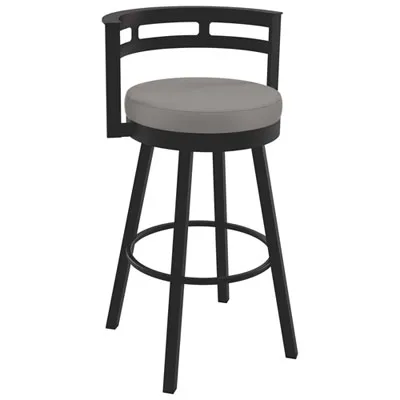 Render Contemporary Bar Height Barstool - Taupe Grey/Dark Brown