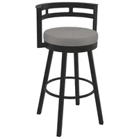 Render Contemporary Bar Height Barstool - Taupe Grey/Dark Brown