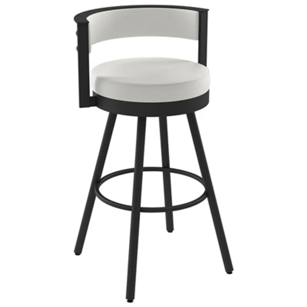 Eller Modern Bar Height Barstool - White/Black