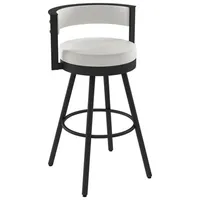 Eller Modern Bar Height Barstool - White/Black