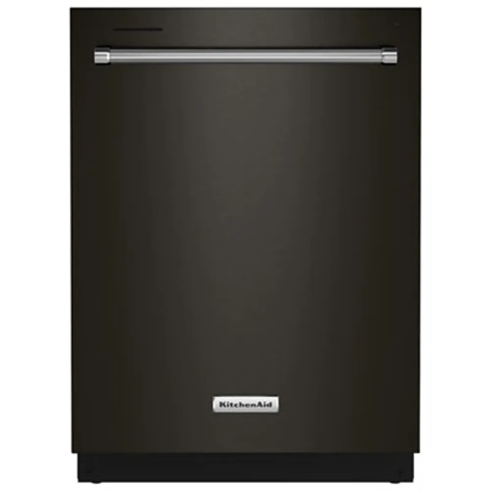 KitchenAid 24" 44dB Built-In Dishwasher with Stainless Steel Tub (KDTM404KBS) - Black Stainless