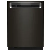 KitchenAid 24" 44dB Built-In Dishwasher with Stainless Steel Tub (KDPM804KBS) - Black Stainless