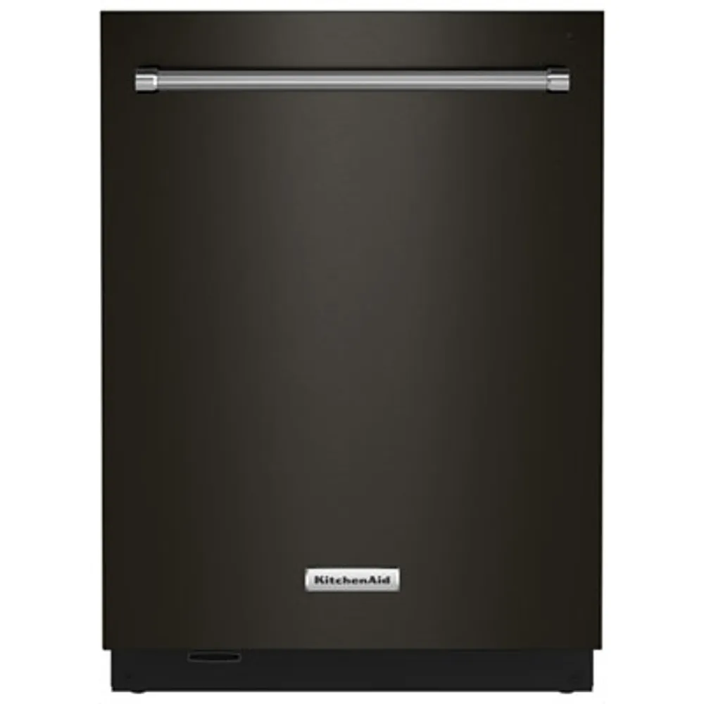 KitchenAid 24" 44dB Built-In Dishwasher with Stainless Steel Tub (KDTM804KBS) - Black Stainless