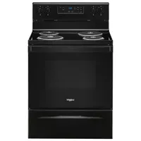 Whirlpool 30" 4.8 Cu. Ft. Freestanding Electric Coil Top Range (YWFC150M0JB) - Black