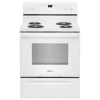 Whirlpool 30" 4.8 Cu. Ft. Self-Clean Freestanding Electric Coil Top Range (YWFC315S0JW) - White