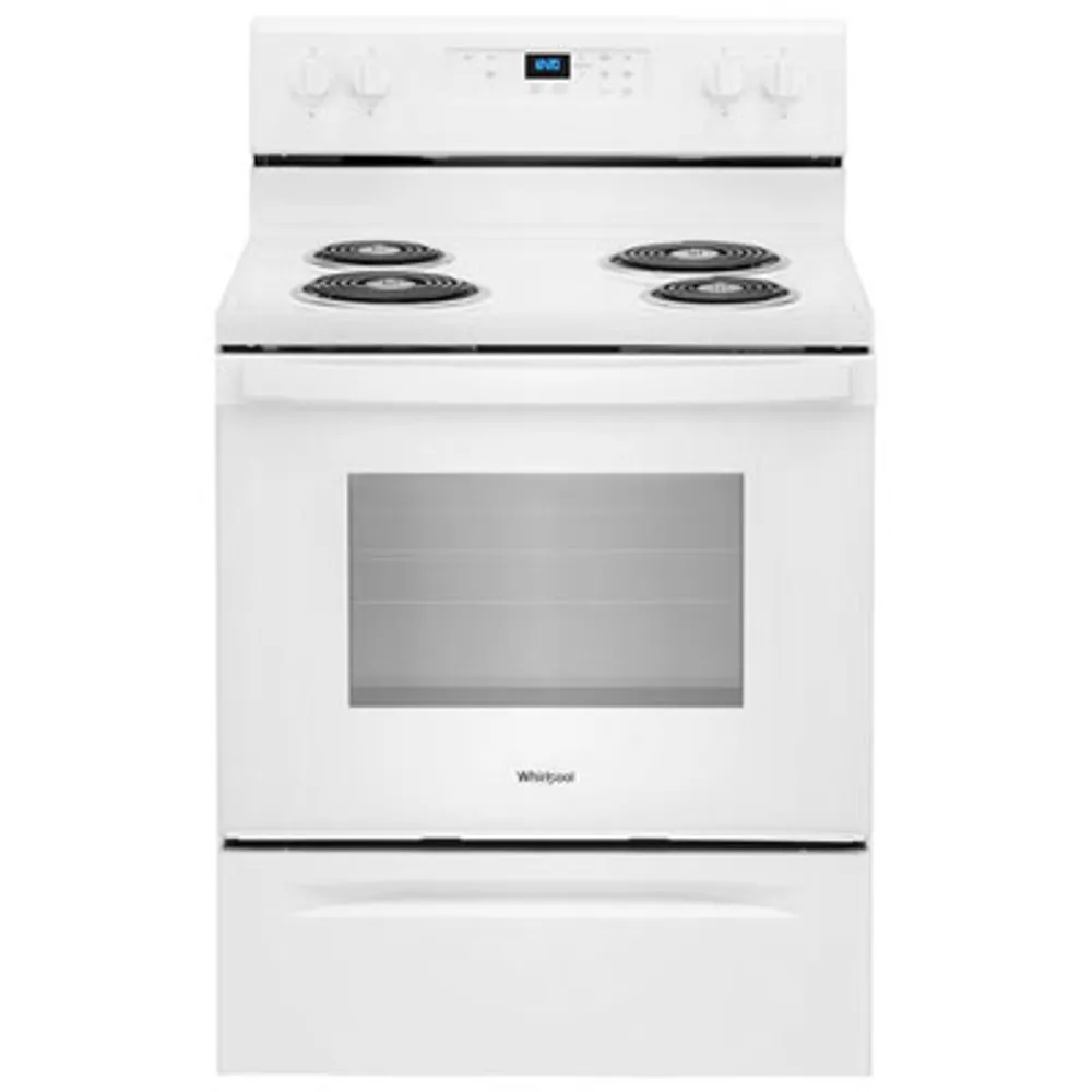 Whirlpool 30" 4.8 Cu. Ft. Freestanding Electric Coil Top Range (YWFC150M0JW) - White