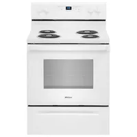 Whirlpool 30" 4.8 Cu. Ft. Freestanding Electric Coil Top Range (YWFC150M0JW) - White